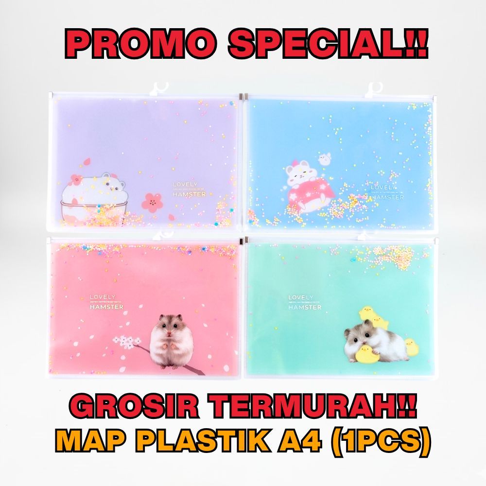 Map Folio A4 Plastik Motif Kartun - Map Plastik 4137-A4