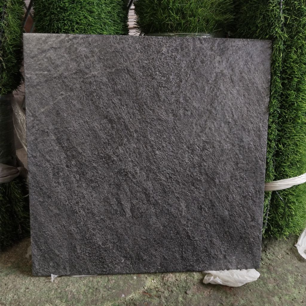 Keramik 40x40 hitam motif teksture (matt-teksture) /keramik carpot/ keramik lantai kamar mandi/ kera