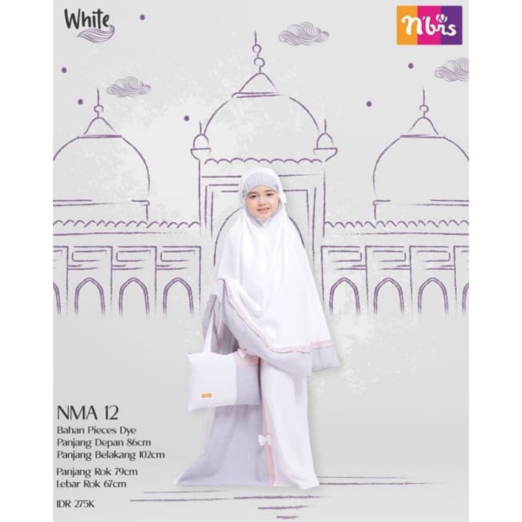 Nibras Mukena NMA 012 Putih All Size