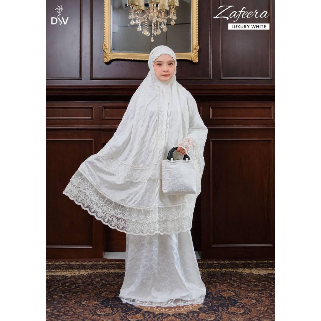 MUKENAH ZAFEERA/MUKENAH LATEEFA BY DSV/MUKENAH PREMIUM/MUKENAH PUTIH/MUKENAH LEBARAN