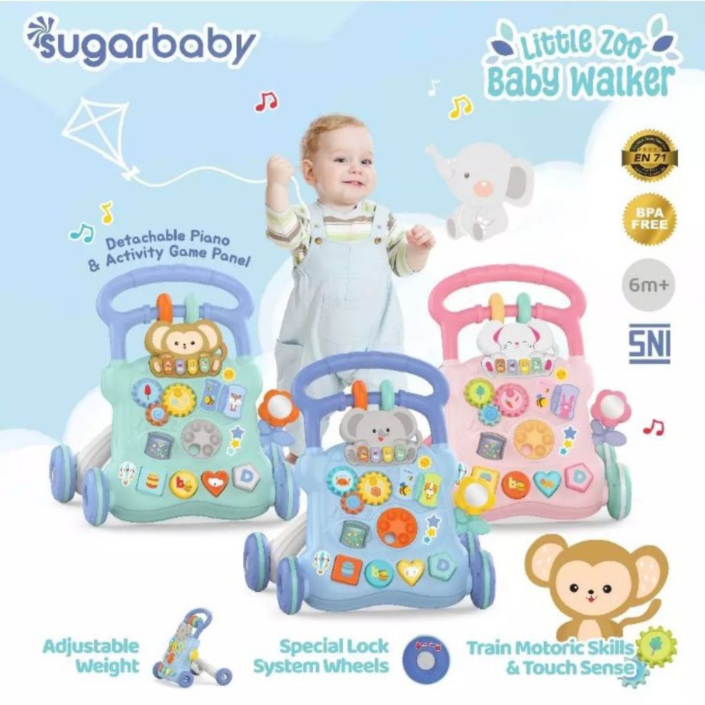Sugarbaby My Circus dan Little Zoo Push Walker Baby Walker|| Push Walker Sugarbaby||