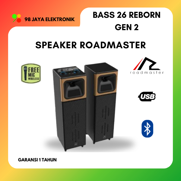SPEAKER ROADMASTER BASS 26 REBORN GEN2 (ACTIVE DAN PASIVE) GARANSI RESMI - BASS26 GEN2