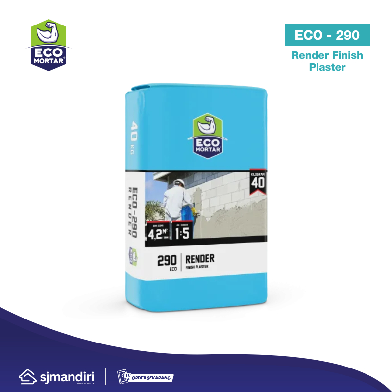 Eco Mortar Finish Plaster Render ECO 290 Semen Mortar Instan