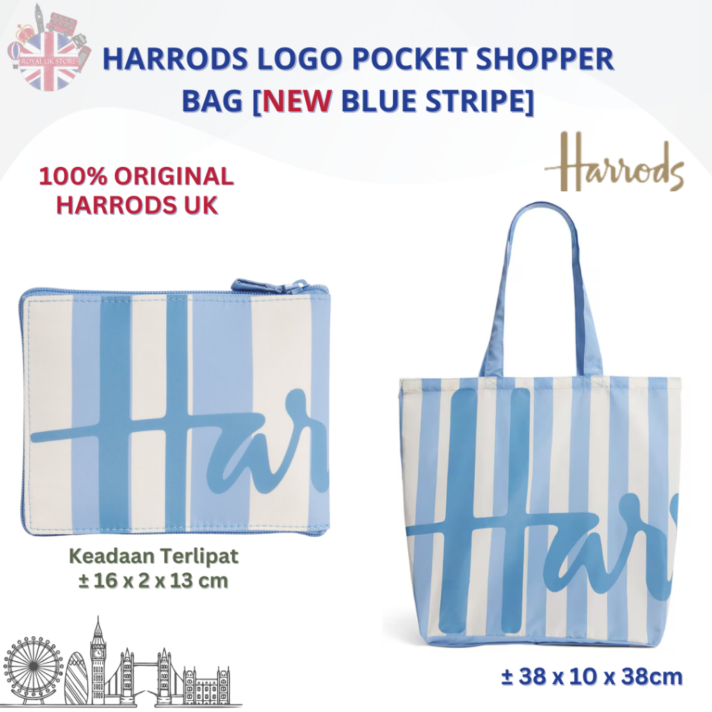 Harrods Foldable Shopping Bag -100% Original from Harrods UK-