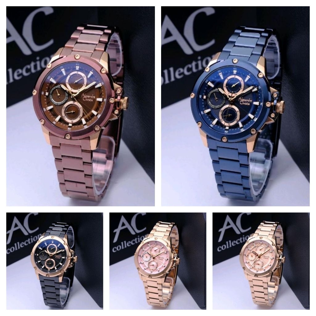 ALEXANDRE CHRISTIE WANITA AC 9205 / AC 9601 / AC 6609 / AC 6564 KULIT & STAINLESS AC COLLECTION SERI