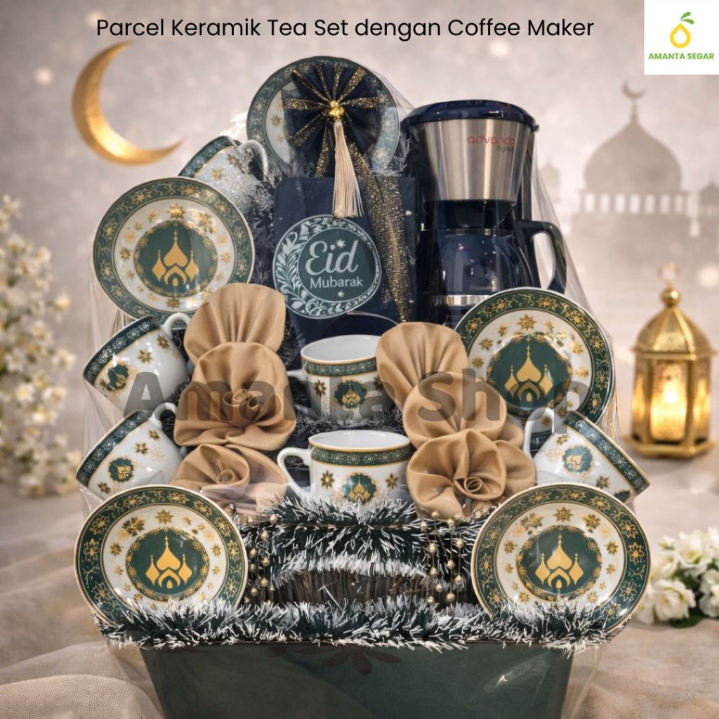Parcel Keramik Tea Set dengan Coffee Maker