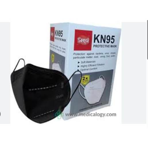Masker KN95 Sensi Warna Hitam Black