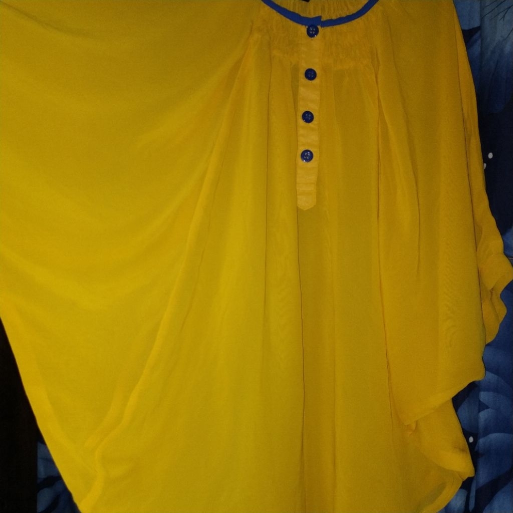 [SECOND] Baju Atasan Oversize Lengan Pendek Sifon