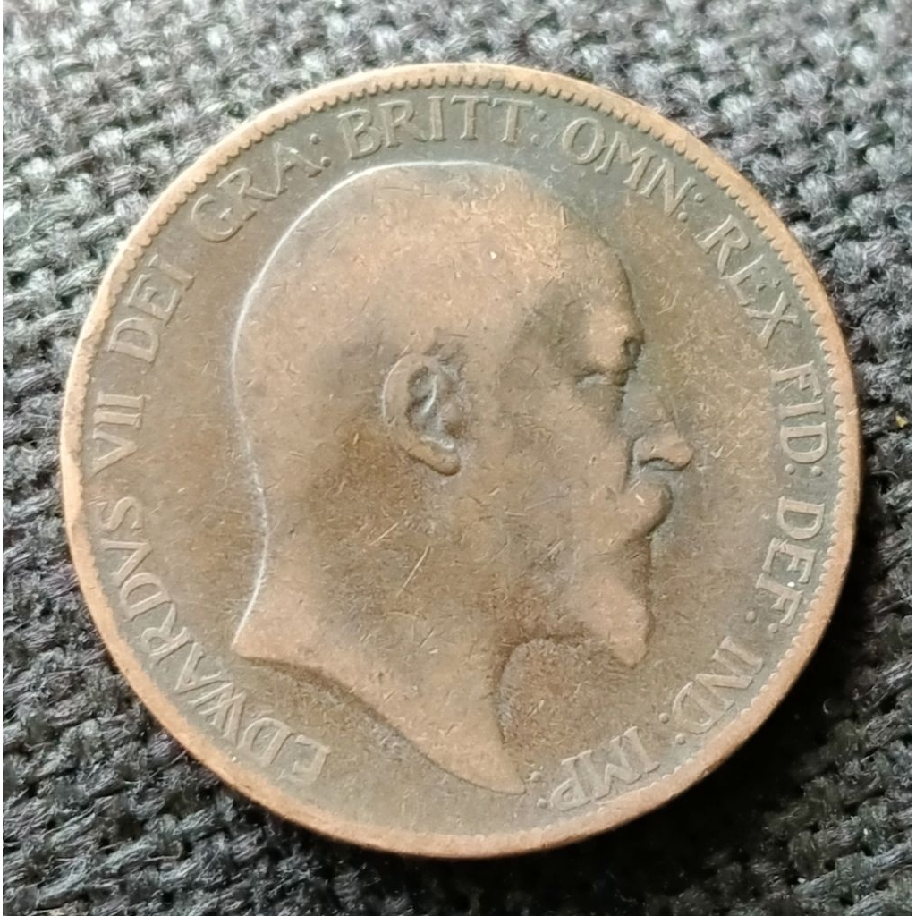Koin Kuno Inggris 1 Penny 1902 King Edward VII