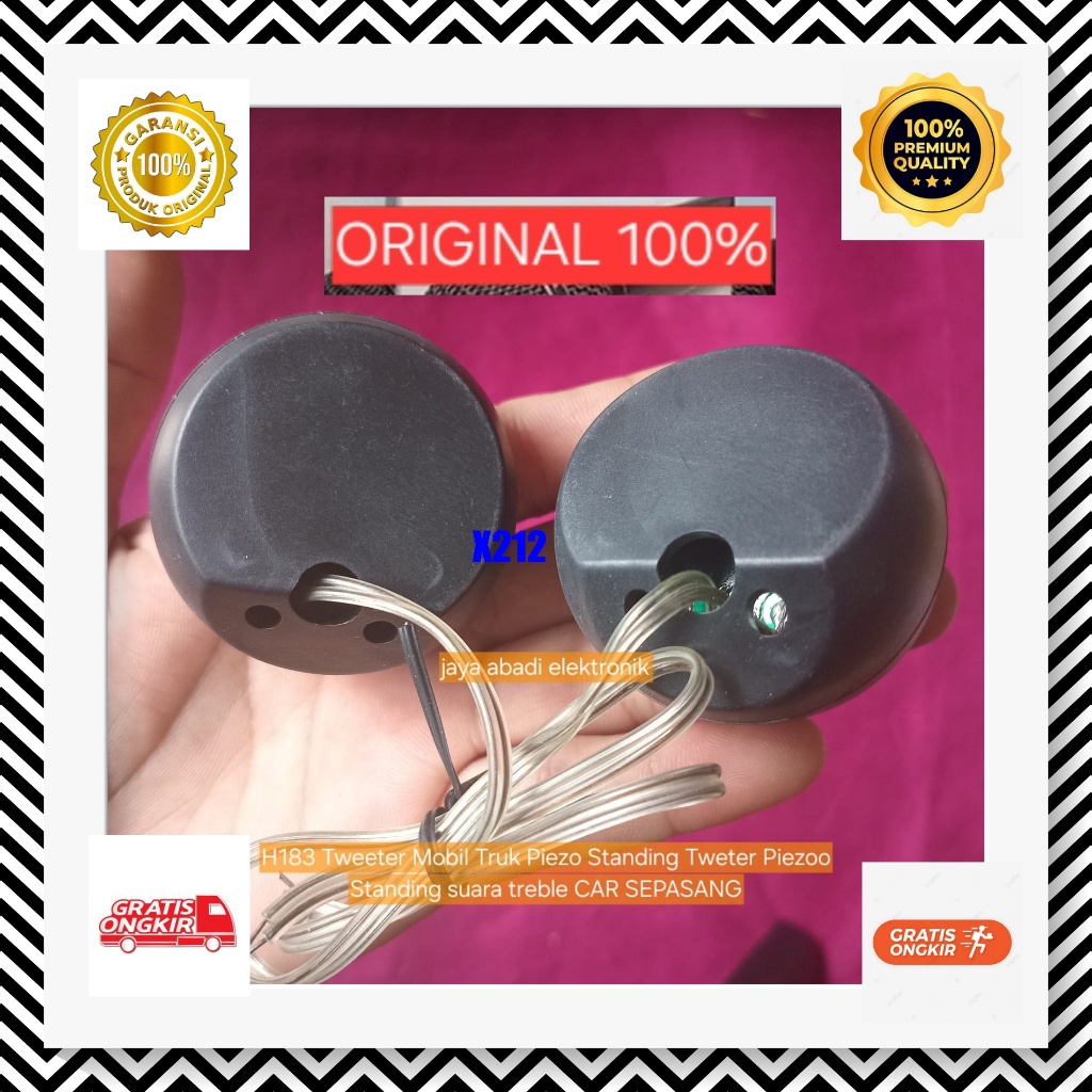 X212 Kualitas Terjamin frekuensi 4KHz 20KHz Tweeter Mobil Truk Piezo Standing Tweter Piezoo Standing