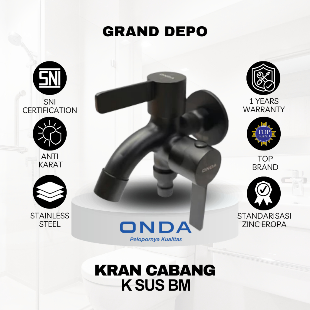 Onda Kran Cabang K SUS BM 1/2" Onda / Kran Cabang Onda / Kran Air Onda