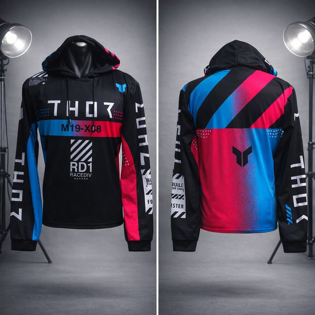 Jersey kaos motocross | Jersey kupluk motocross dewasa | lengan panjang