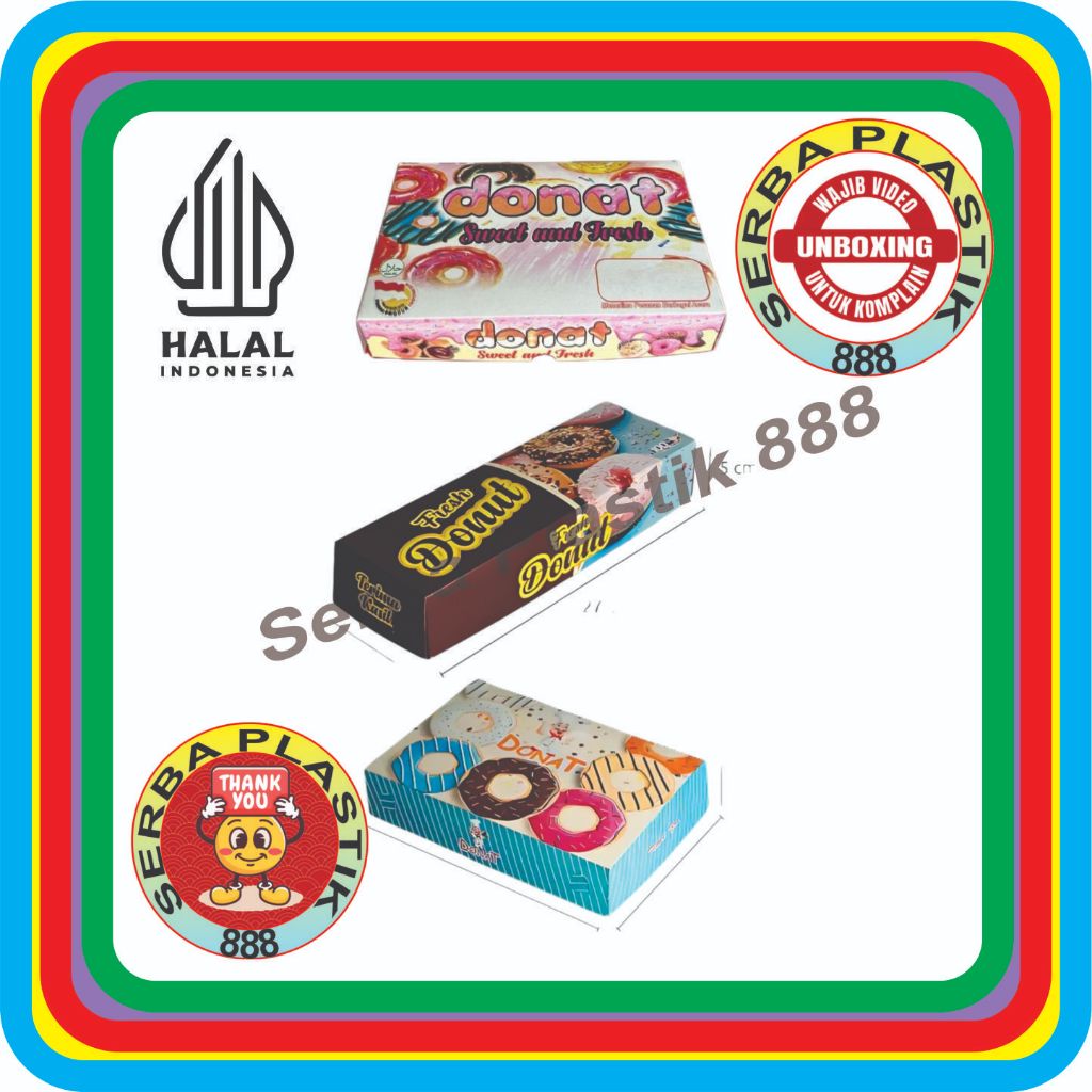 Dus Donat / Kotak Donat / Dus Young Premium / Tempat Kue / Donat 1 Pack 20 Pcs (DDTMNP21-13.5, DDTF2
