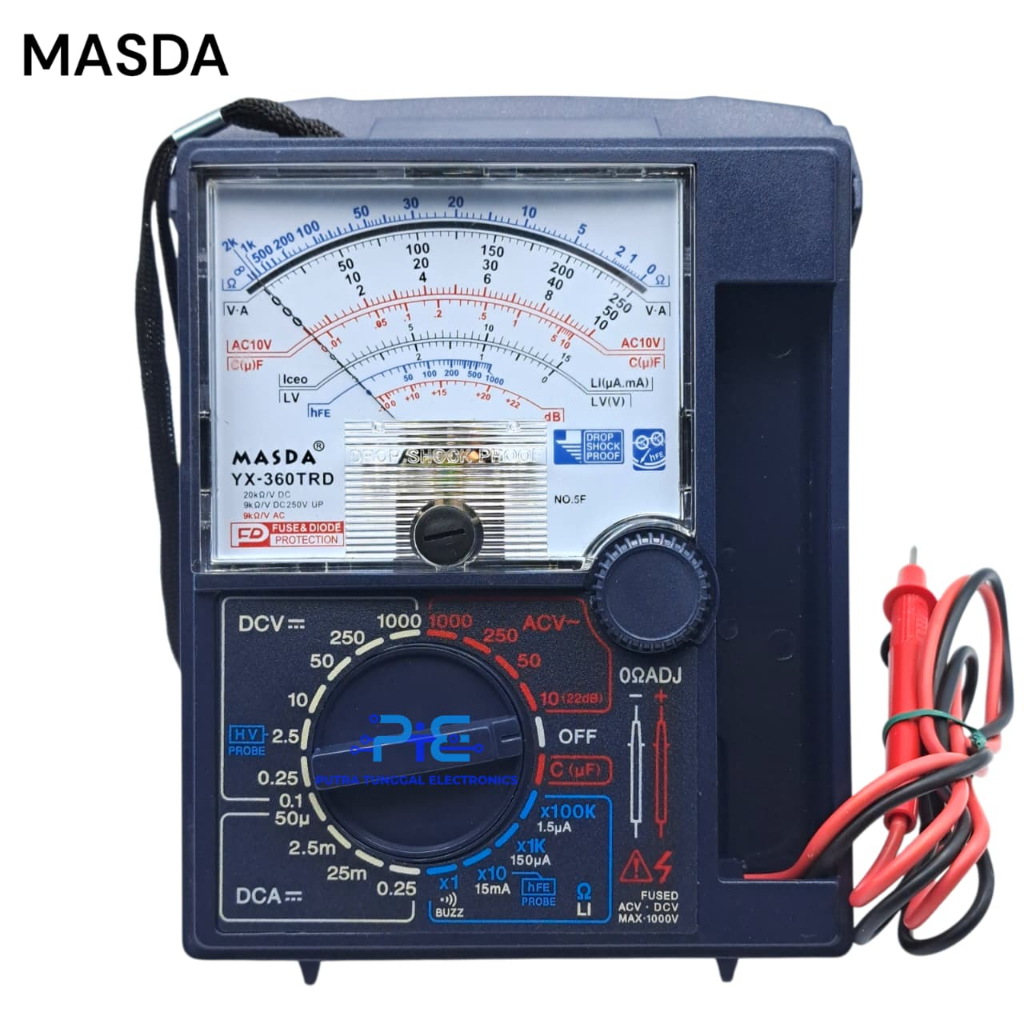 Masda YX-360TRD Multitester Analog Original – Multimeter Lengkap