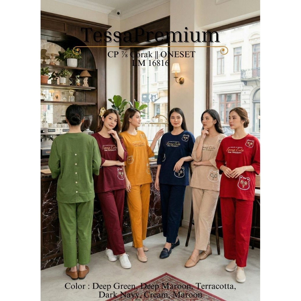 TOKO AFIQAH BUKITTINGGI - BAJU TIDUR TESSA COMBI