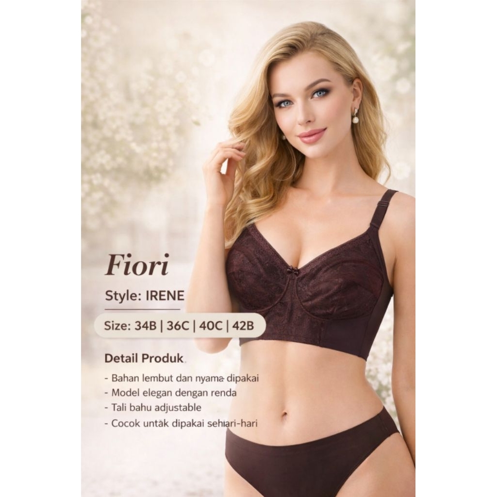Bra Fiori style IRENE Original size 34B, 36C, 40C, 42B