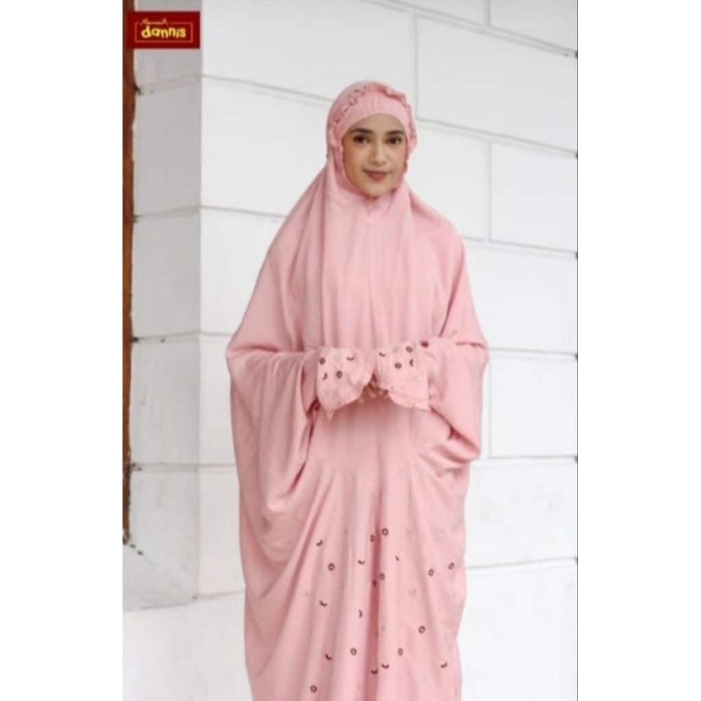 Dannis Mukena Dewasa 230201 terusan Size XL Dusty Pink Promo