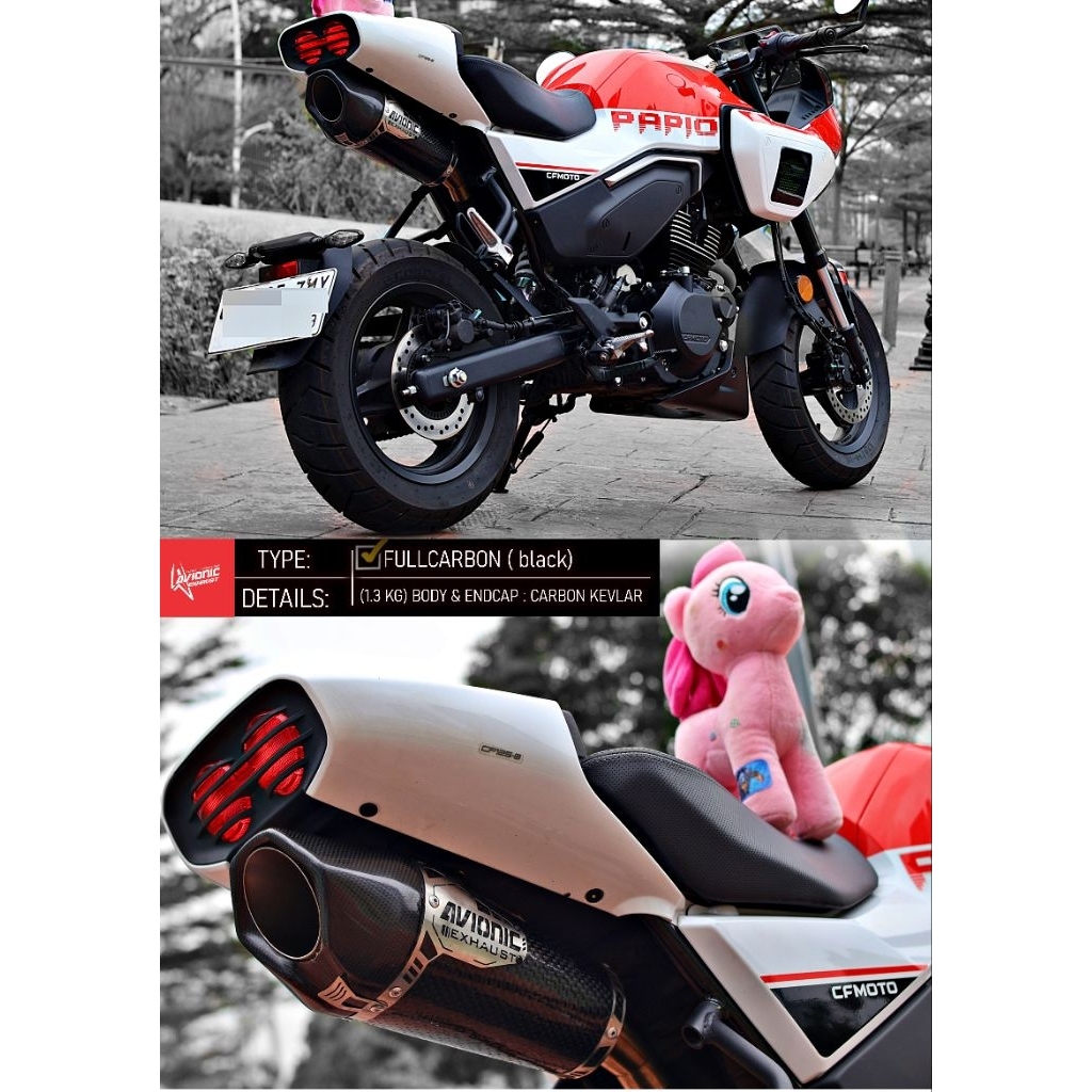 Kanlpot Papio Carbon Avionic Exhaust SLIP ON