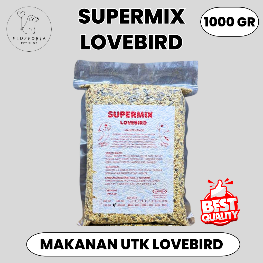SUPERMIX LOVEBIRD - BIJIAN UNTUK PAKAN BURUNG LOVEBIRD - VACUUM PACKED