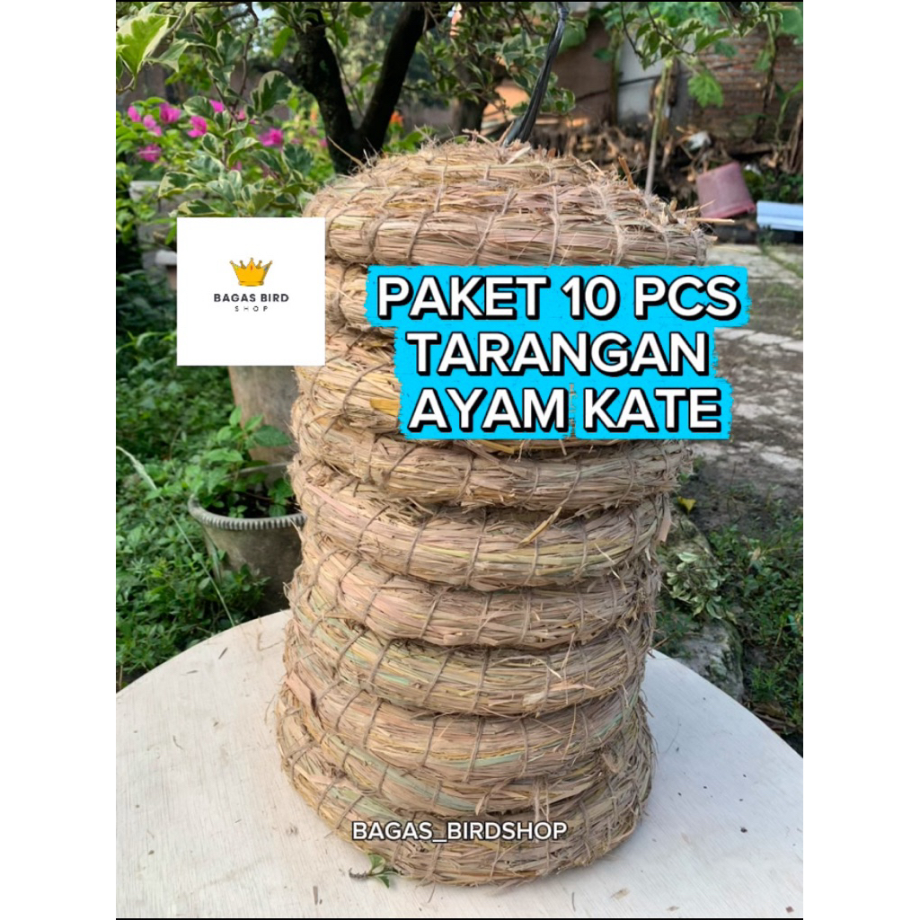 Paket 10 Pcs Tarangan Ayam Kate 25x25 cm – Sarang Ayam Kate Murah Langsung dari Pengrajin | Bagas Bi