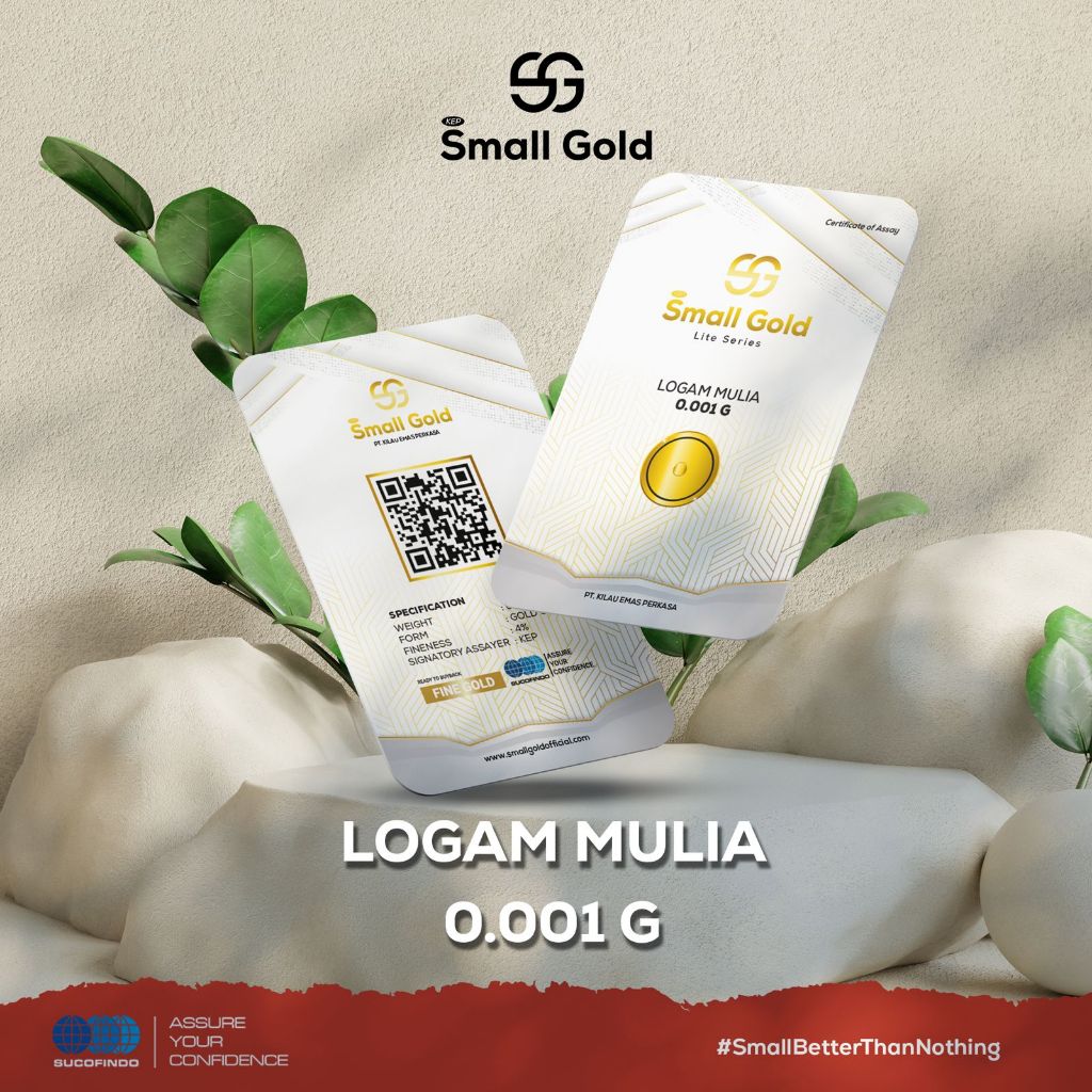 MINI GOLD 0.001 gram SMALL GOLD Logam mulia asli minigold mini gold Baby Gold Babygold emas mini tok