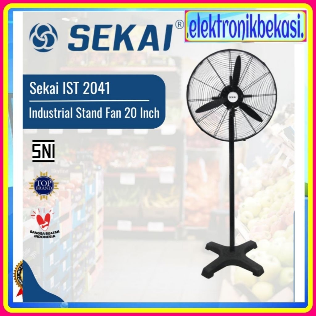 STAND FAN SEKAI IST 2041 / KIPAS ANGIN BERDIRI TORNADO SEKAI 20 INCH IST-2041 / SEKAI IST2041