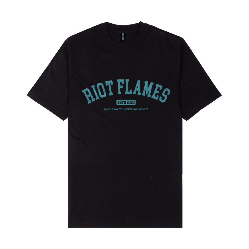 RIOT FLAMES Kaos Pria - RIOT ETSD 2 - Black