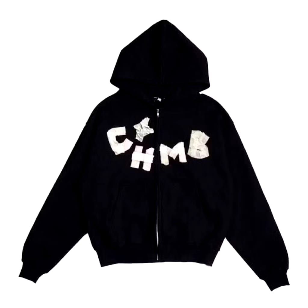 (100% ORIGINAL) Chambre de lavain Zipper Hoodie masking tape