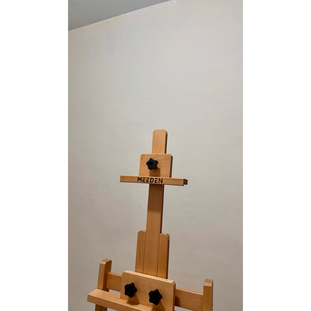 Easel Lukis Kayu H-Frame Meeden Movable Original – Bekas Pakai, Kondisi Bagus
