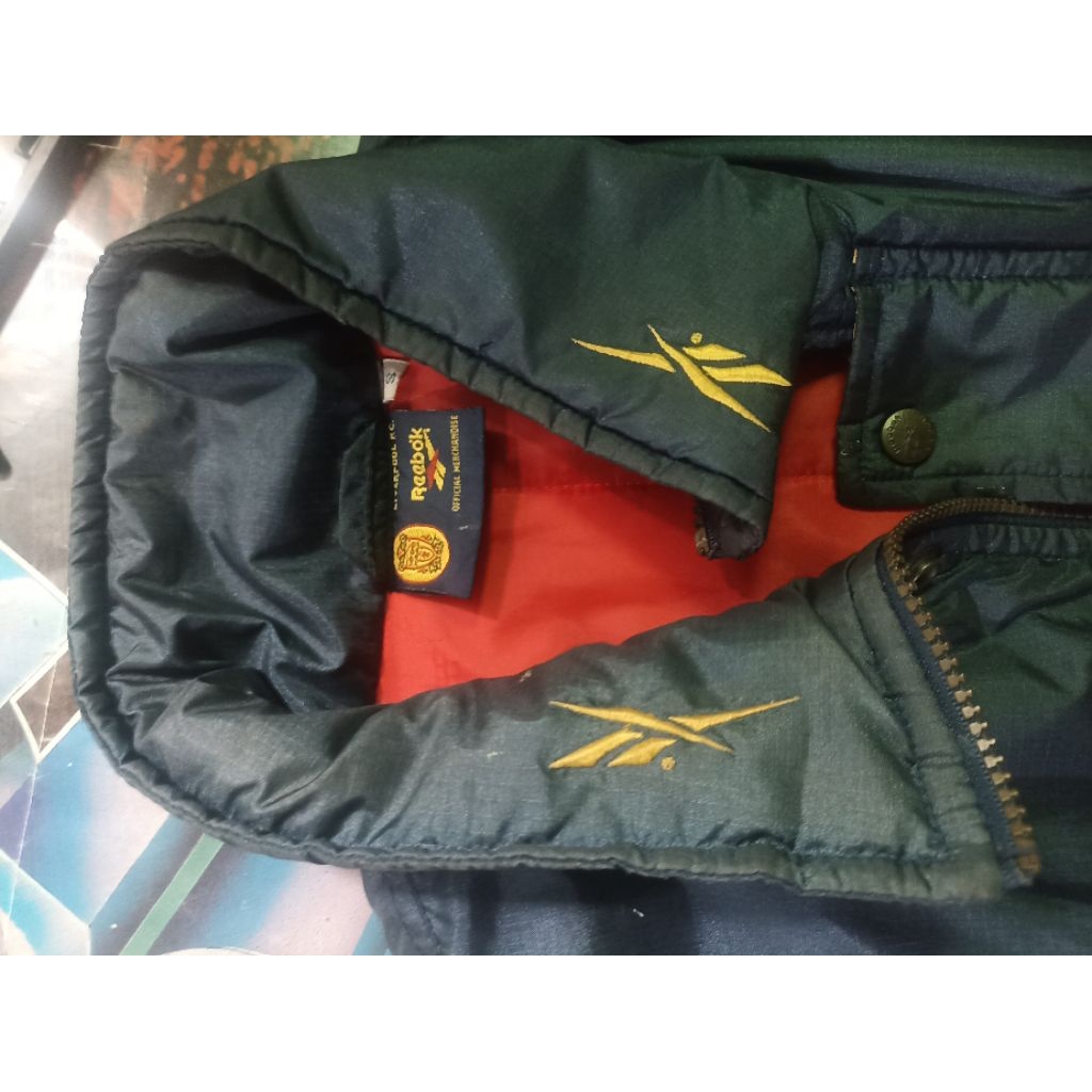 Liverpool FC Padded Bench Coat 1996-98. 