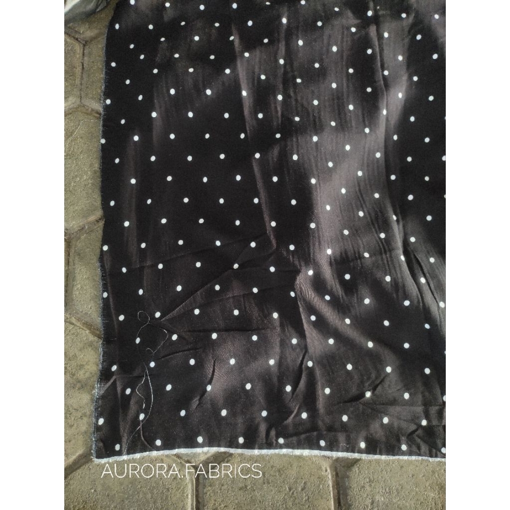 Kain Katun Rayon Viscose Premium Motif Polkadot Terbaru