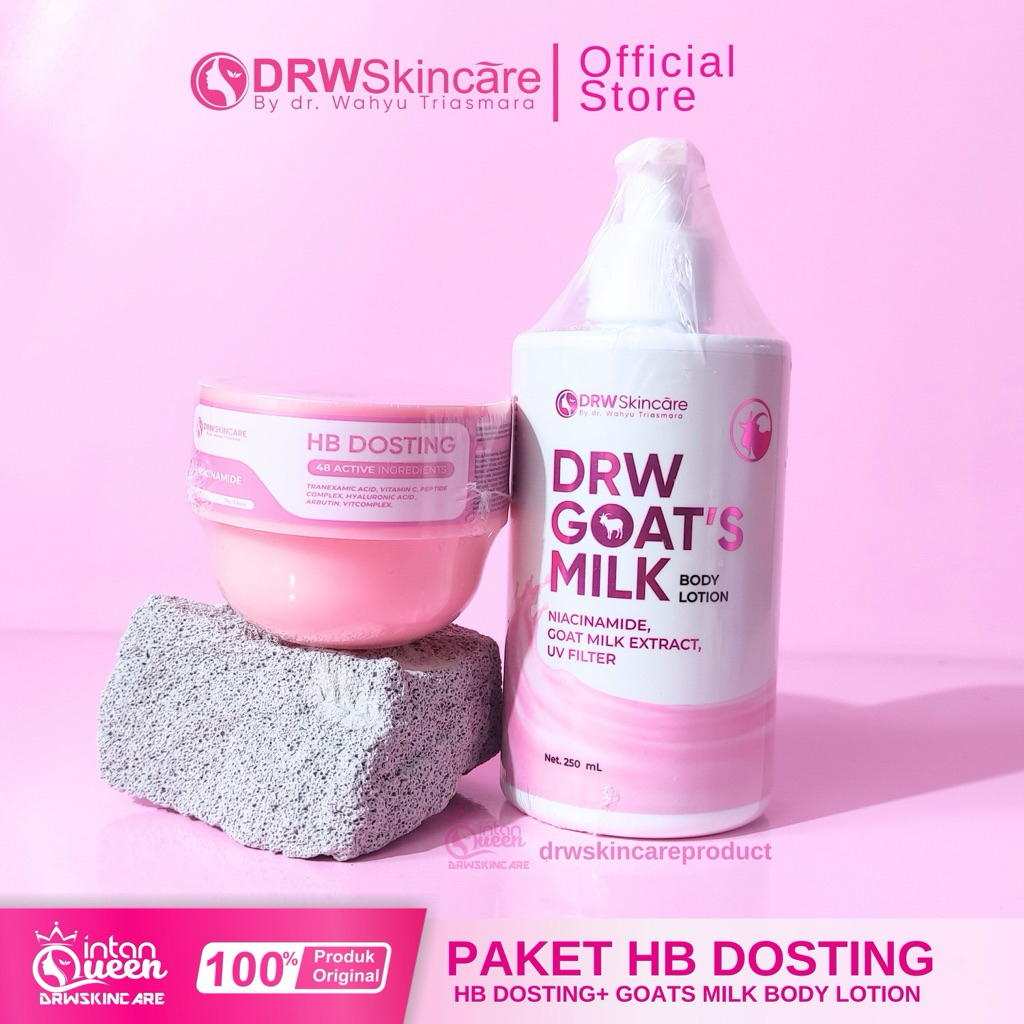 DRW Skincare Paket HB Dosting Pemutih Badan + Lotion Siang