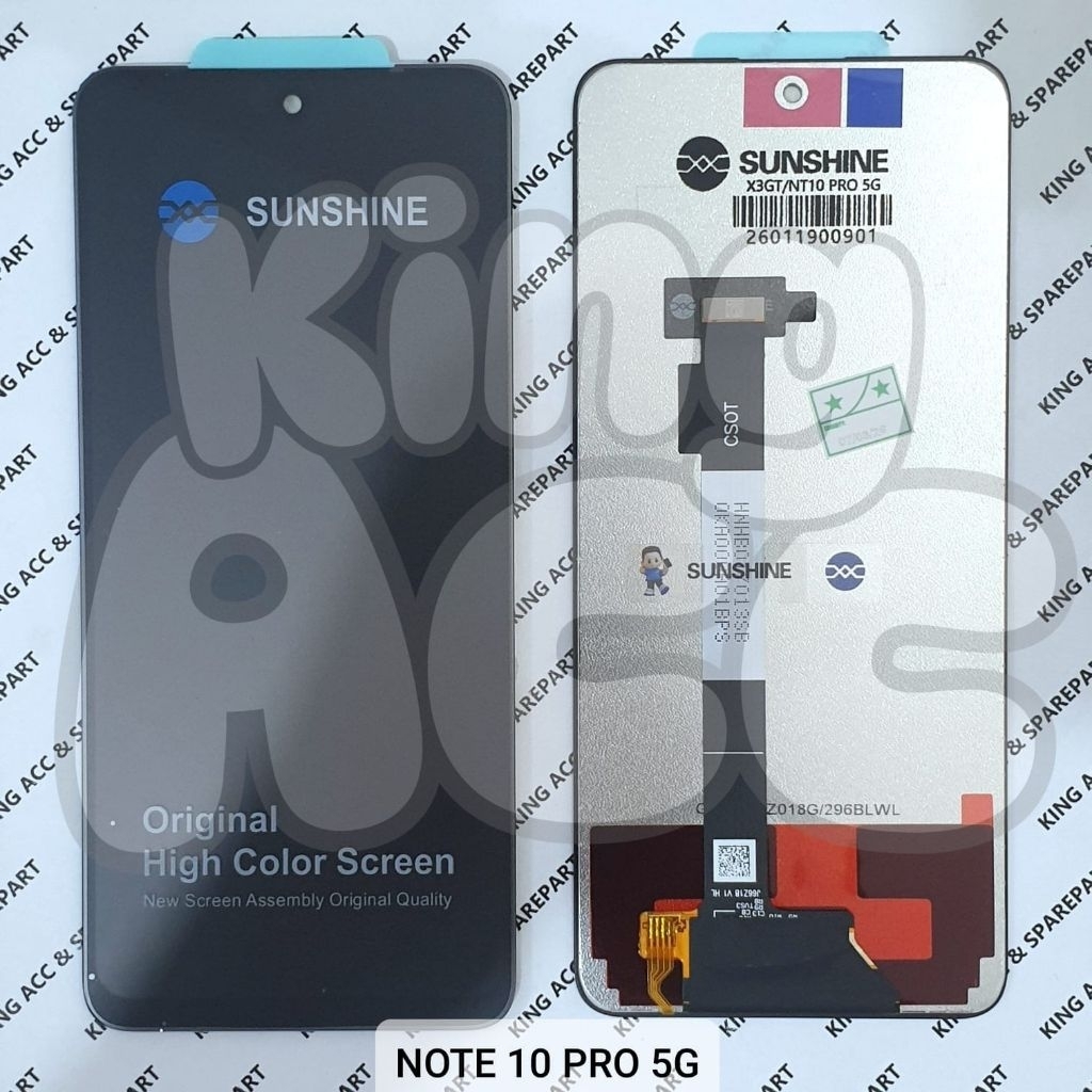 SUNSHINE LCD TOUCHSCREEN XIAOMI POCOPHONE POCO X3 GT /  REDMI NOTE 10 PRO 5G BLACK ORI