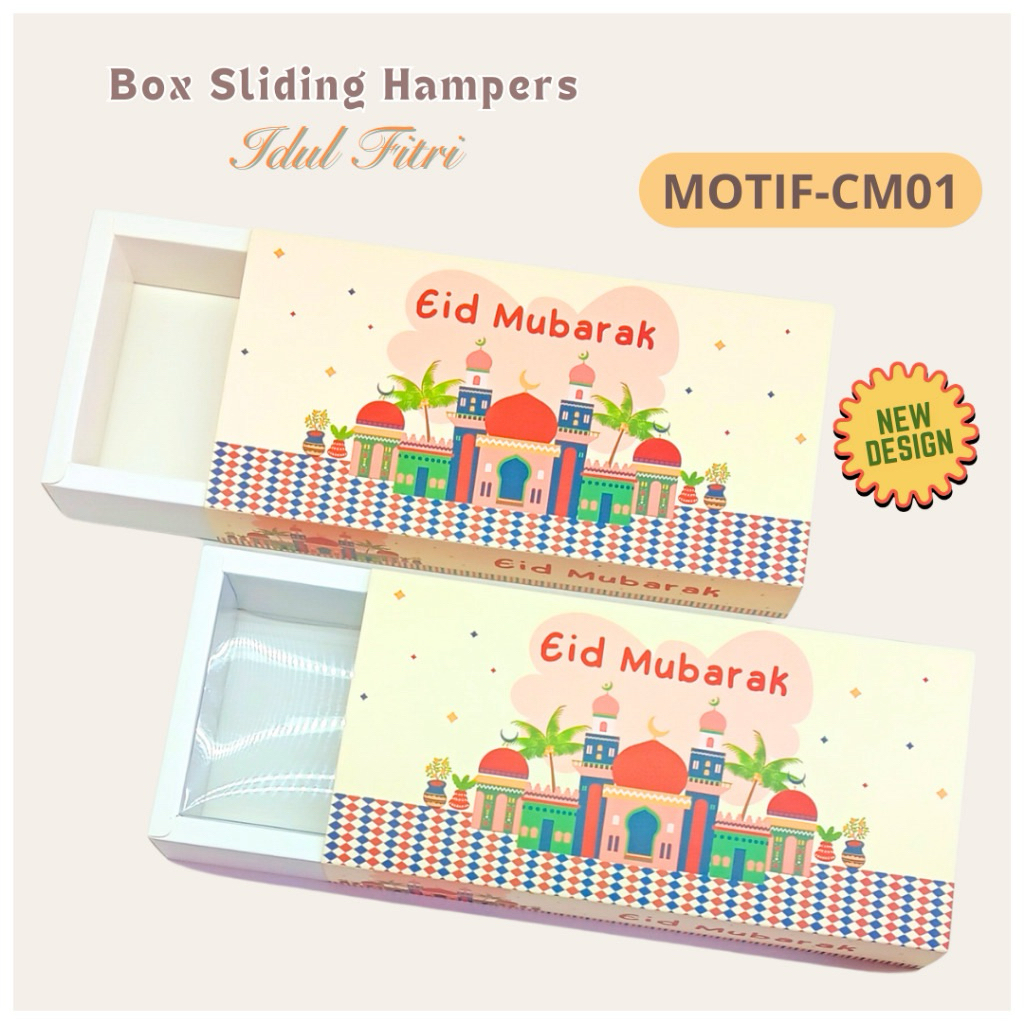 BOX SLIDING IDUL FITRI BESAR / SLIDING BOX / KEMASAN / HAMPERS / HIJAB / PACKAGING