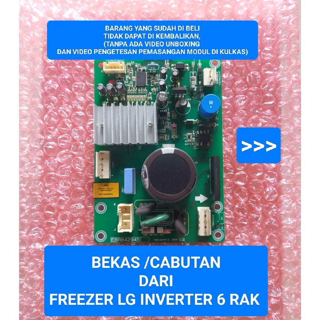 Modul Kulkas Ebr842945  4580  4596  4533  4552  Modul Lg Pcb Kulkas Freezer Inverter 6 Rak  Ebr8429 