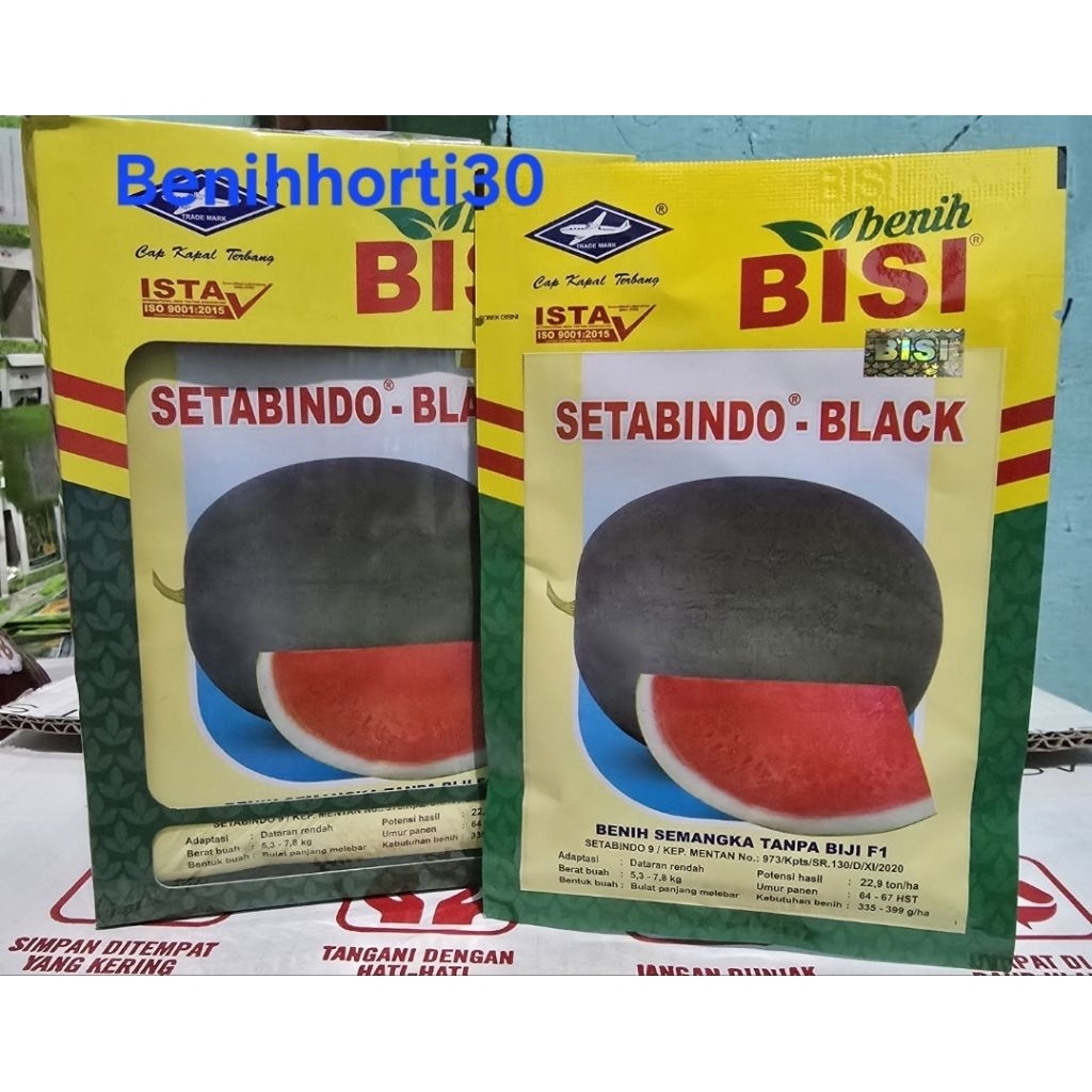 Benih Semangka Merah Non Biji Setabindo Black isi 20 gram