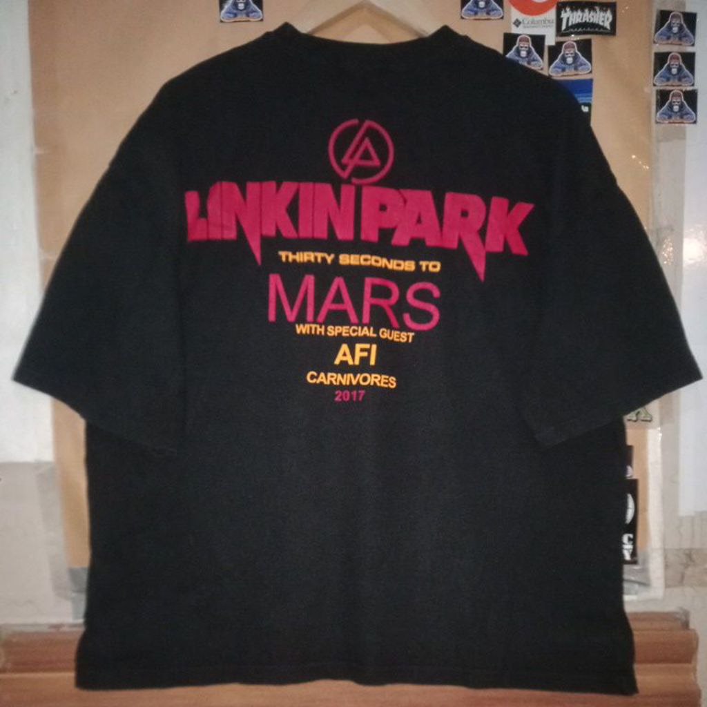 LINKIN PARK X 30 SECOND TO MARS special gues 2017 t-shirt band vtg @2017 size 3xl private collection
