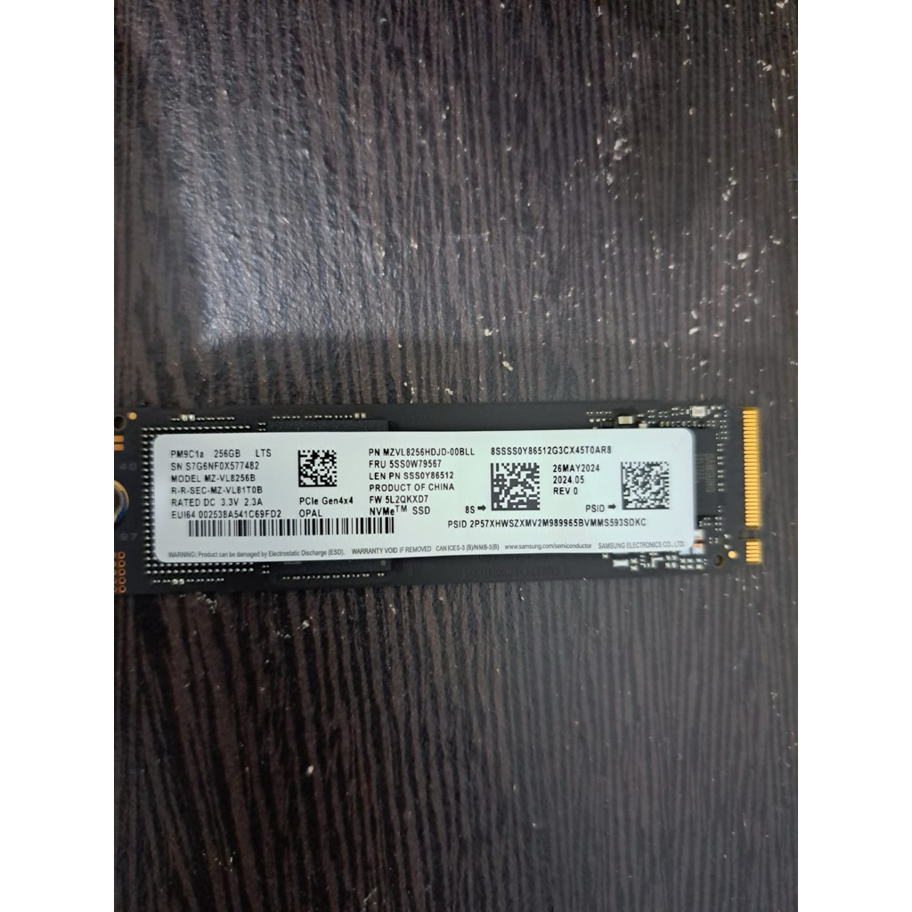SSD NVME 256GB gen 4V SAMSUNG