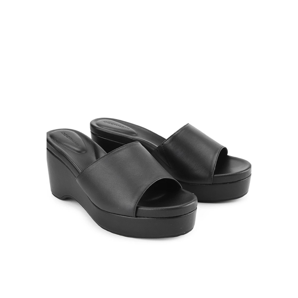 Sandal Wedges Wanita Obermain Original - Leather - Ilara
