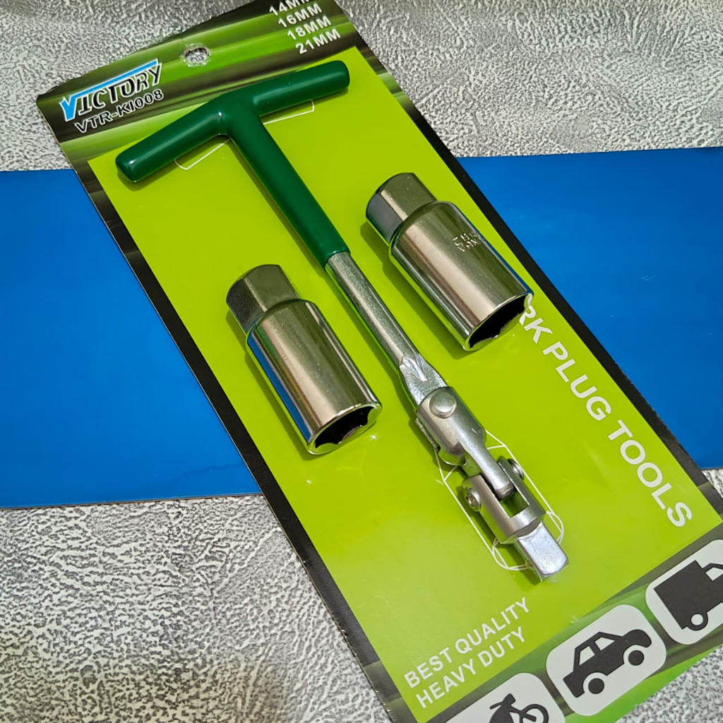KUNCI BUSI FLEXIBLE GANTUNG 2 UKURAN 16/21MM VICTORY /IWT/ KUNCI BUSI MOTOR MOBIL SERBAGUNA