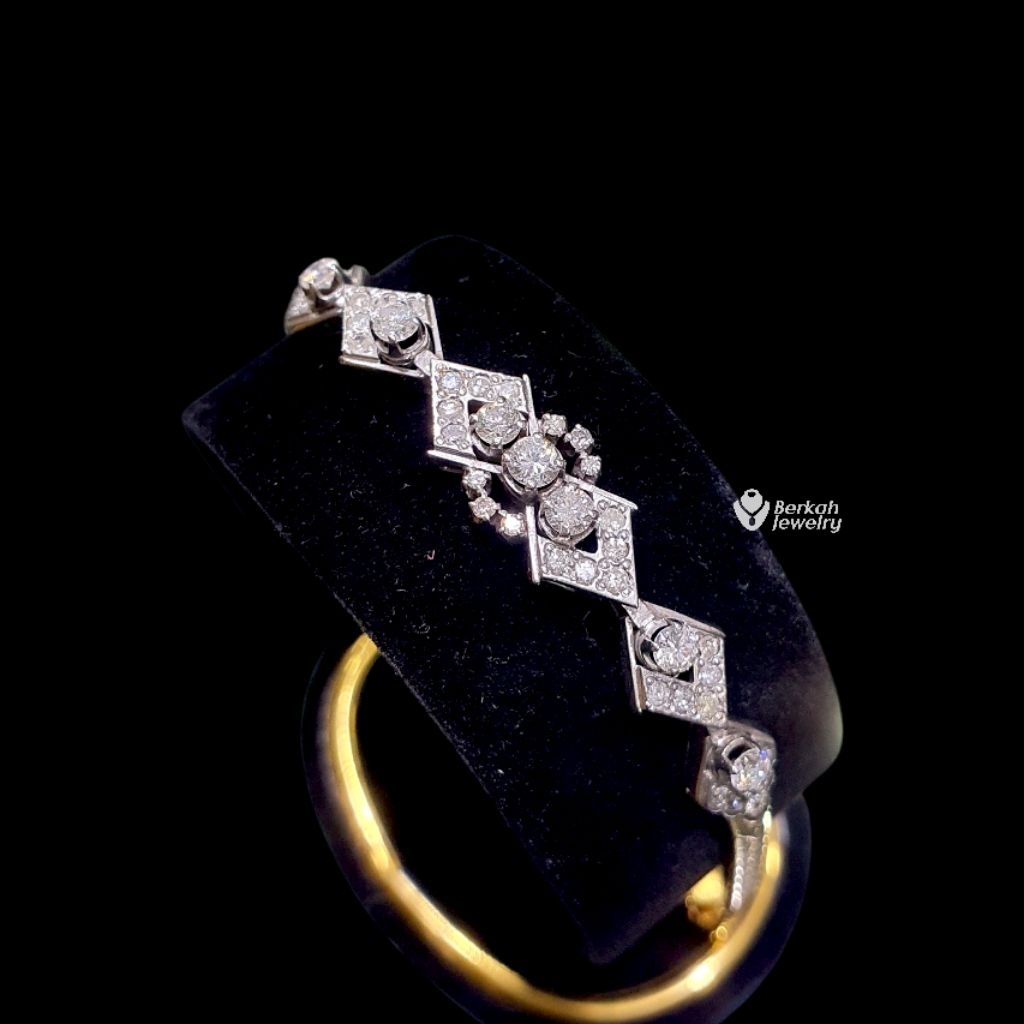 Gelang emas 40% berlian asli natural diamond bersertifikat