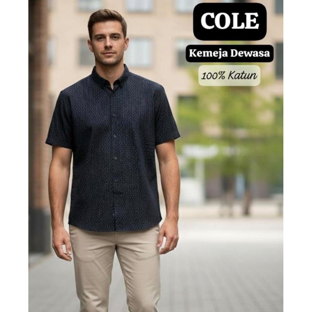 Kemeja cole kemeja pria