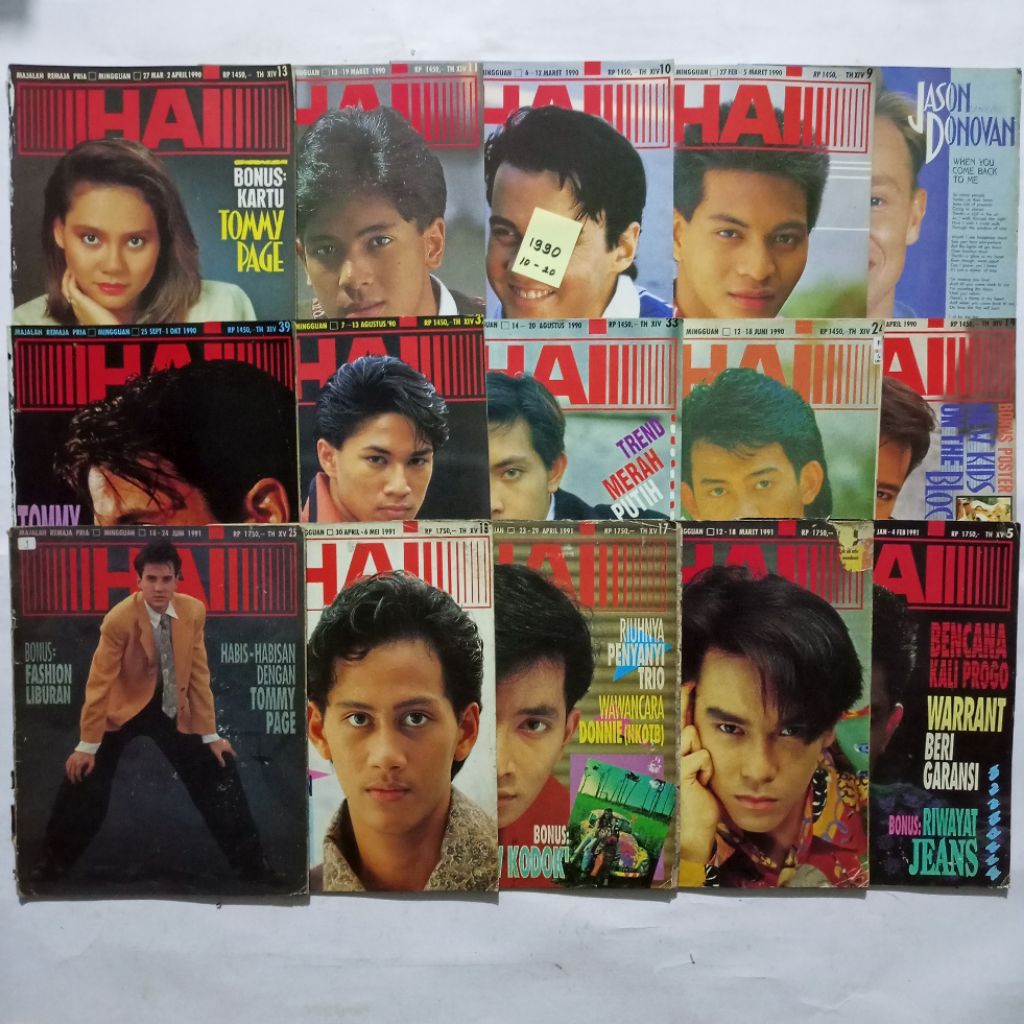 Majalah Vintage Indonesia – Kumpulan Majalah HAI 1990–1991 / Koleksi Majalah Remaja Populer / Musik,