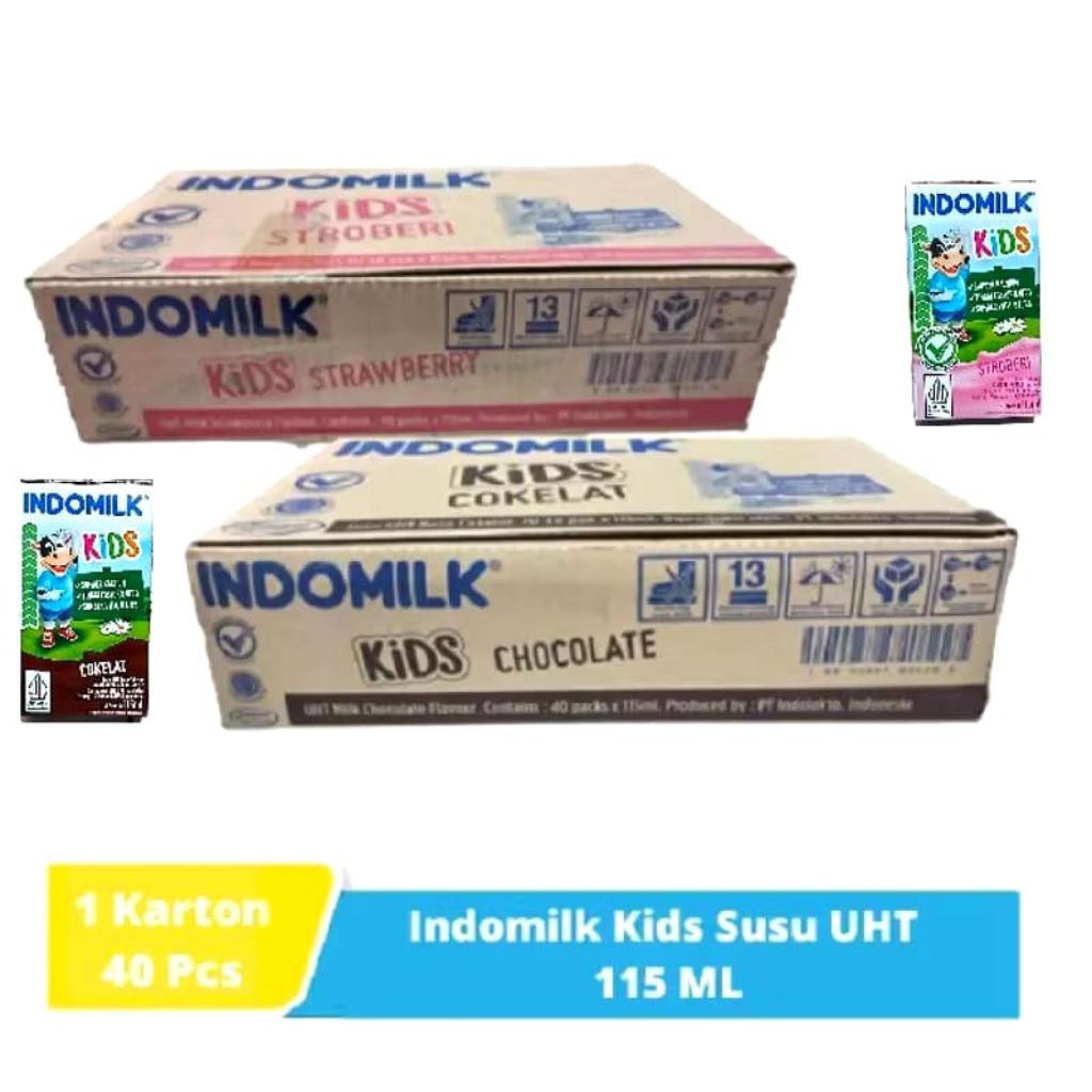 INDOMILK KIDS SUSU UHT KOTAK 115 ML 1 DUS ISI 40 PCS