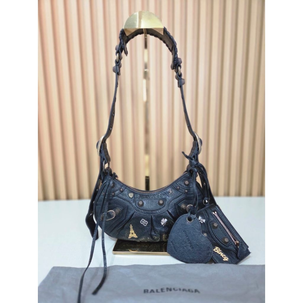 VGC Balen le cagole xs pin black GHW 2022 with receipt, booklet, db