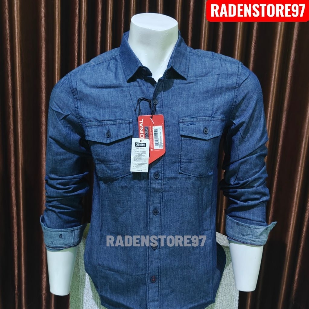 KEMEJA CARDINAL JEANS ORIGINAL  SLIMFIT LENGAN PANJANG