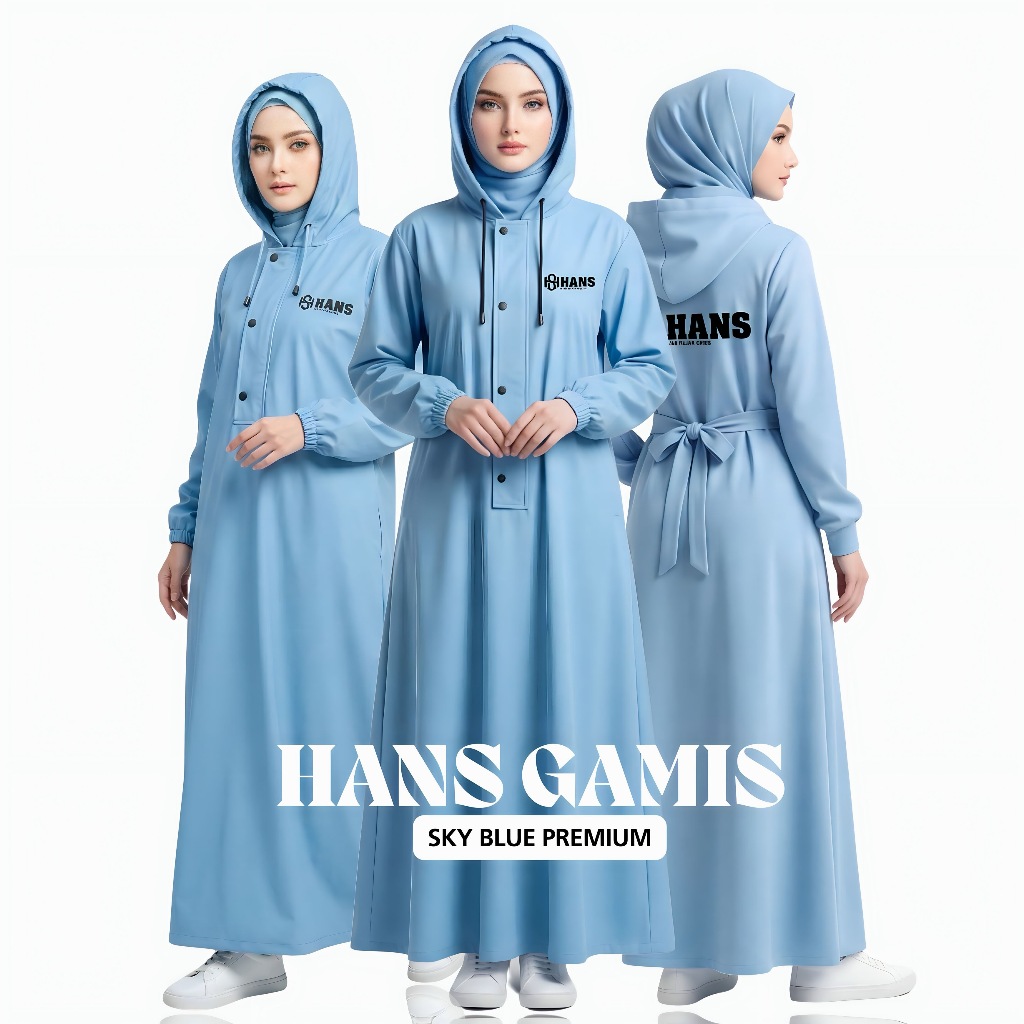 Mantel Gamis Syar'i Wanita Muslimah / Mantel Wanita Jumbo Waterproof Bahan PVC Anti Rembes