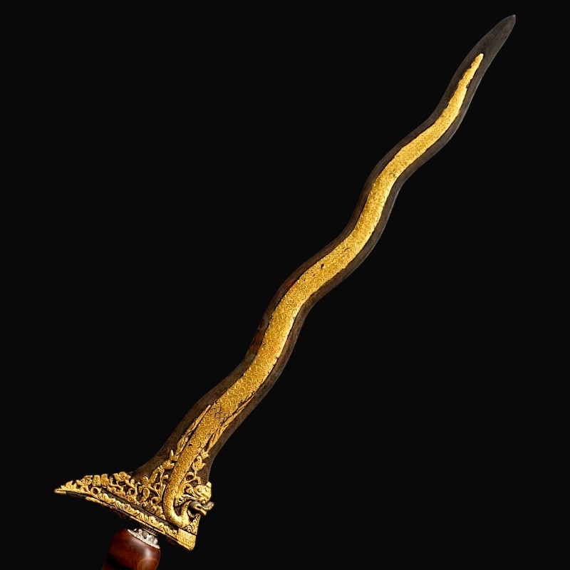 Keris Nogo Sapto Luk 7 Kinatah Emas Mataram Kartasura Sepuh