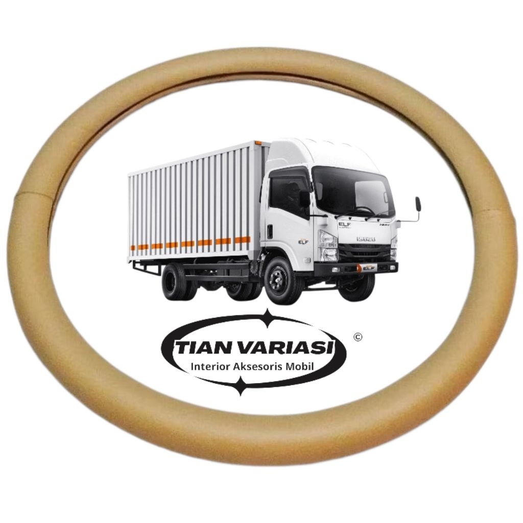 Coverstir Isuzu Elf Nmr,Nlr,Nqr, Elf macan, Microbus, bungkus stir mobil Isuzu Elf variasi polos