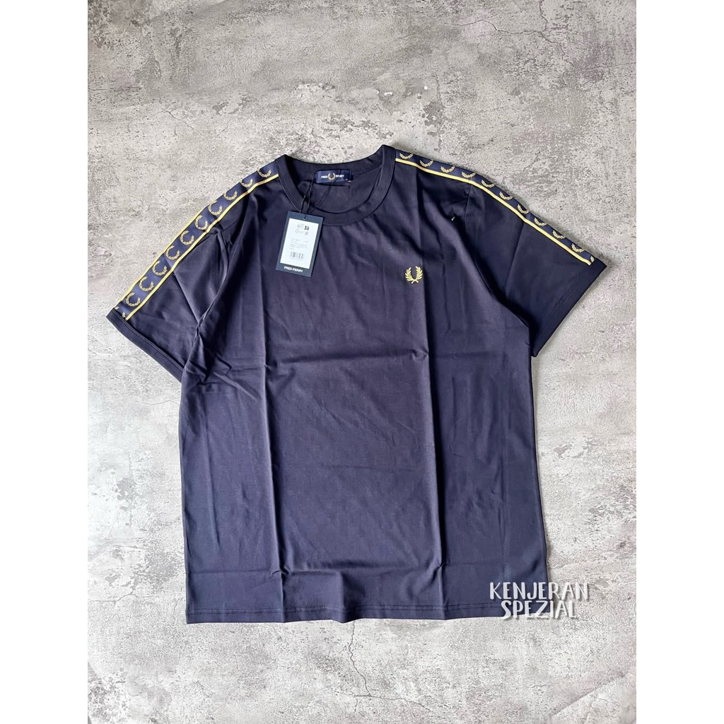 Fred Perry Taped Navy Gold Original
